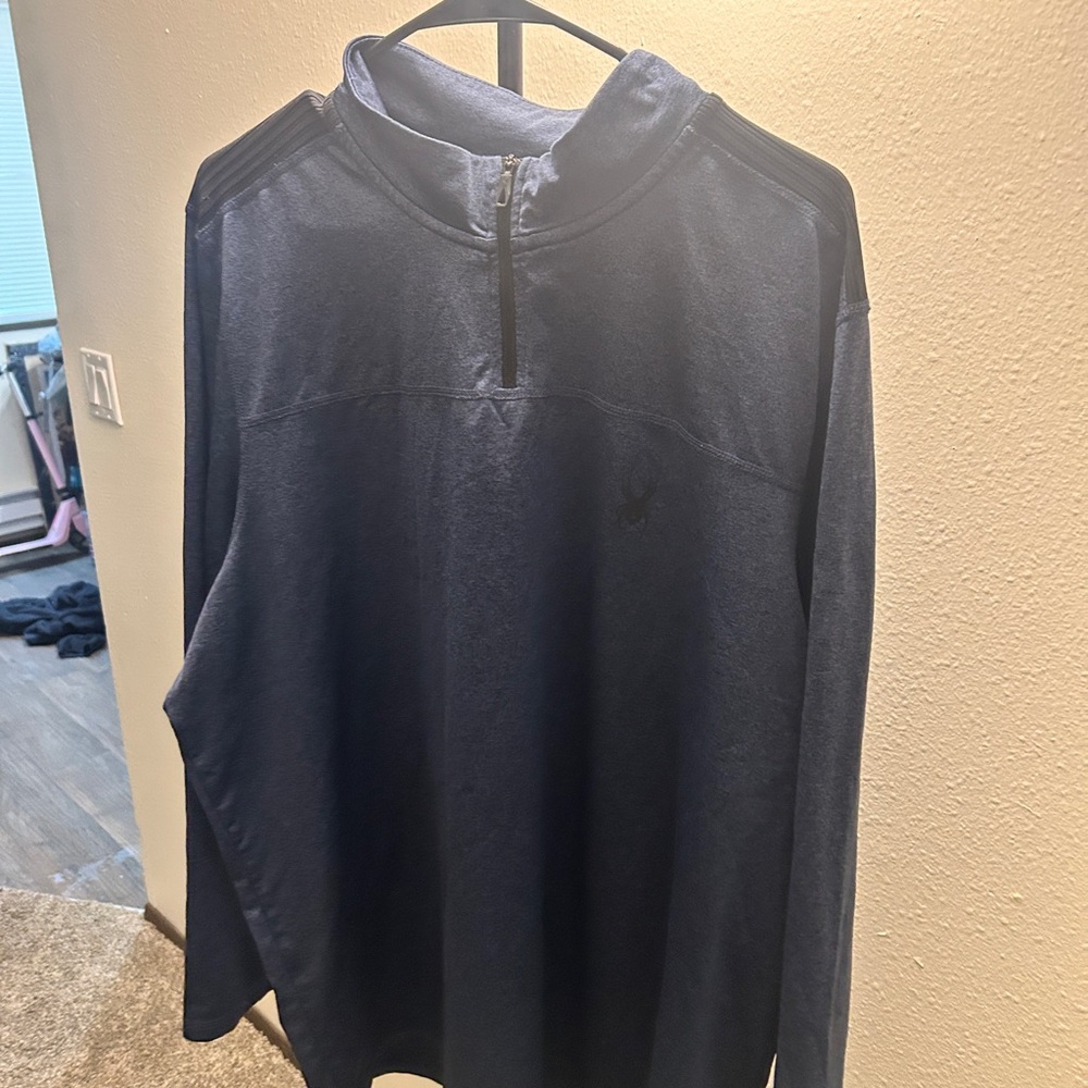 Spyder Men's Blue Long Sleeve Shirt